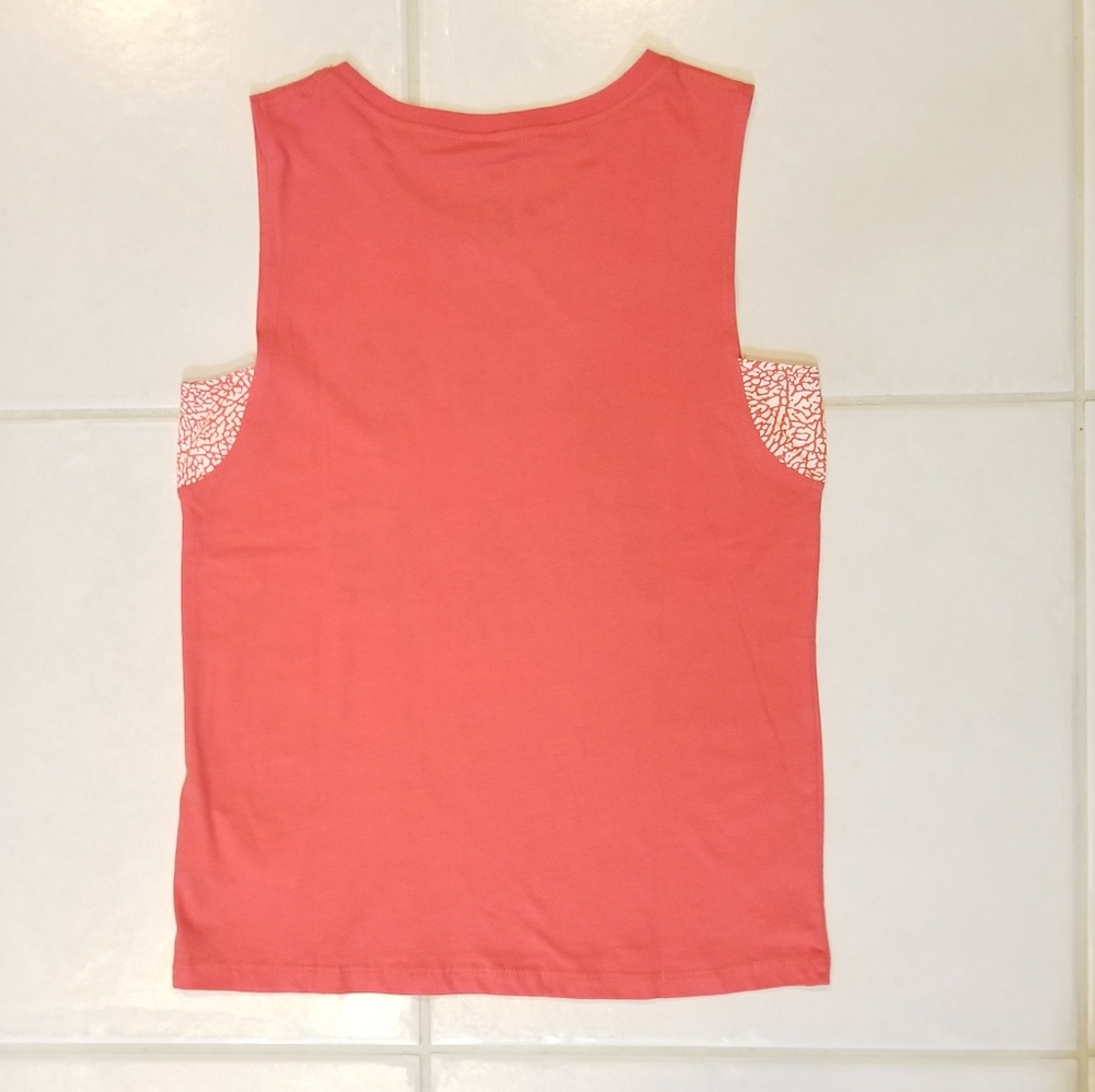 Air Jordan Jumpman Girl's Coral & Teal Graphic Tank Top Sz L 12-13yr - Picture 3 of 7